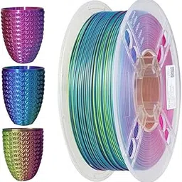 CC3D Silk Blue/Yellow/Purple Silk Triple Color Filament PLA Filament 1.75mm 1KG 3D Printer Filament Coextrusion Filament Shiny PLA Metallic Filament Silk Blue Yellow Purple 3 in 1 Filament-picture-13