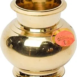 Bhimonee Decor | Pure Brass Matka Design Lota | Traditional Lutiya Kalash for Pooja & Rituals | 3.15-Inch Heavy Brass Water Pot | 250 gm Handcrafted Puja Vessel |-picture-31