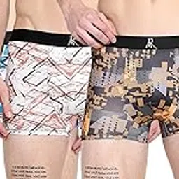 arbb Men's Urbane & Flux Micromodal Printed Trunks, Ultra-Soft Fabric Boys Underwear-picture-48