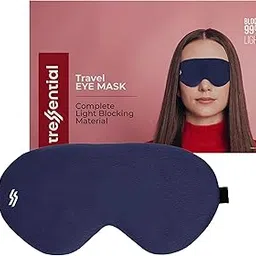 Tressential Fabric Super Soft Travel Sleep Eye Mask Or Blindfold With Adjustable Strap For Men, Women & Kids|Used For Sleeping, Traveling, Relaxation, Meditation, Blind Fold (Blue)-picture-25