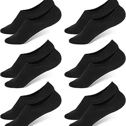 whisper deer No Show Low Cut Socks Men - (Size 9-12/12-15) Invisible Casual Cotton Loafer Socks With Non-Slip Grip (3/6/12 Packs)-picture-59