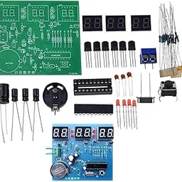 REES52 6 Bits Digital LED Electronic Clock DIY Kits PCB Soldering Practice Learning Board AT89C2051 FR-4 for Compatible with Arduino-picture-14