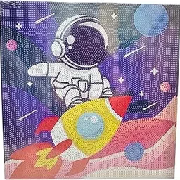 M.F.H DIY Diamond Painting Kit for Kids Diamond Art Supplies Arts and Crafts Painting with Tool Diamond Painting Art Kits for Children DIY Desk Decor (Space)-image-32