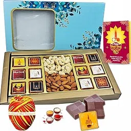 Bhai Dooj Premium Gift Box for Brother | Dry Fruits & Chocolate Combo with Tikka Set, Tilak, Chawal | Festive Hamper for Younger or Elder Bhaiya-image-79