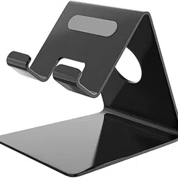 Premium Mobile & Tablet Stand | ABS + Aluminum Alloy | Universal Phone Dock Holder with Anti-Slip Grip & Cable Management | Compatible with Smartphones & Tablets (Black)-image-64