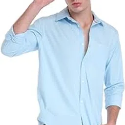 fyltr Men's Solid 100% Cotton Casual Full Sleeves Regular Fit Shirt with Pocket-picture-52