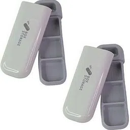 Portable 1 Pc Pill Storage Box with 3 Compartments 2 pcs-picture-22