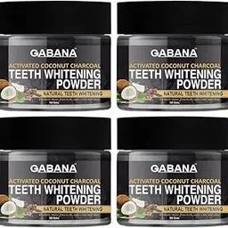 GABANA Natural Activated Coconut Charcoal Teeth Whitening Powder for Men and Women (Pack of 4, Each 50 gram)|Enamel Safe Oral Care for Effective Teeth Whitener Charcoal Powder for Teeth Whitening|-picture-46