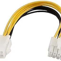 ATX 4 Pin Male to 8 Pin Female EPS Power Cable Adapter, CPU Power Connector - 18cm (Pack of 2)-picture-10
