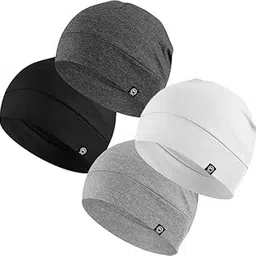 bismaadh Cotton Skull Caps for Men Women, Lightweight Beanie Sleep Hats Breathable Helmet Liner-picture-10