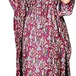 motherhood by snehal Cotton Maternity Kaftan Nighty/Nursing/Feeding Pregnancy Dress Purple-picture-38