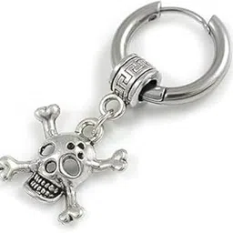 Stylish Earring For men Silver Plated Combo Skull Drop Jewellery Made For Men and Boys Gift for Him-image-81