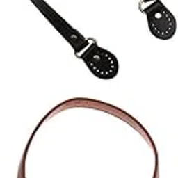 Enakshi® Replacement PU Leather Handle DIY Strap Strip Purse Bag Band Black and Brown|Clothing, Shoes & Accessories | Womens Handbags & Bags | Handbag Accessories image 1