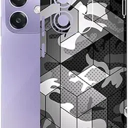 AtOdds Mobile Skin Sticker Wrap | Compatible for Oppo A3 (5G) | Scratchproof Matte Finish | Full Coverage for All Sides & Camera Protection (Prizm Camo)-picture-69