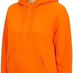 Trendy Oversized Orange Hoodie for Women – Casual Streetwear Sweatshirt with Kangaroo Pocket, Soft Fabric, Long Sleeve Pullover Style-picture-22