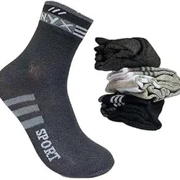 medlas Mens Cushioned High Ankle Warm Socks perfect for formal, official use (Pack of 3,Free Size) (colors as per availability)-picture-26