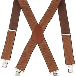 Fashion Mens Heavy Duty Wide Elastic Adjustable X Back Suspender for Jeans Biker Snowboard Trousers(39.37 x 1.97inch)| Mens Accessories | Suspenders Braces|1 Piece Of Y-Back Suspenders-image-0