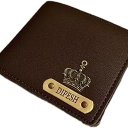 giftorious Customised Name Wallet | for Father, Brother, Friend & Boyfriend | Birthday Gifts | Personalised Purse (Brown)-picture-32
