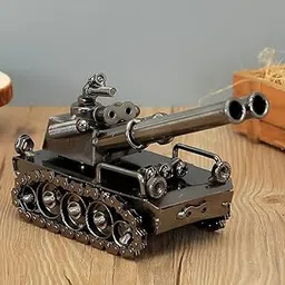 Viazaid Vintage Tank Decor - Bullet Shell Casing Military Tank With Functional Wheels - Model : Tank - Pendant Toys For Photo Props, Desktop Decoration & More (Gray), Kid-picture-41