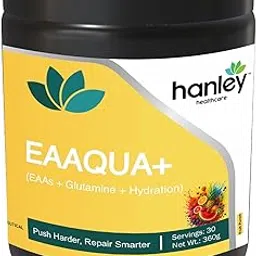 Hanley EAAQUA+ EAA and BCAA with Electrolytes for Muscle Recovery & Hydration - Intra/Post Workout, EAA Supplement for Men, Fruit Punch Flavor, 30 Servings, 360g-picture-56