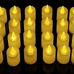 NIMD BEAUTIC Led TeaLight Candle 24 Pcs, Flameless & Smokeless Decorative Candles Tea Light Diya Perfect for Home Decor, Birthday, Diwali, Christmas Any Festival (24 Pcs Candle Light, Color Yellow)-picture-46