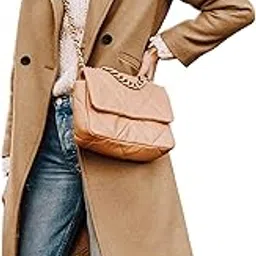 yidarer Women's Winter Wool Mid-Long Coat Notch Lapel Single-Breasted Trench Coat Outwear-picture-39
