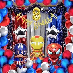 superheros marvel birthday decoration avengers eight year birthday theme kit for boys girls adults (av88)-picture-17