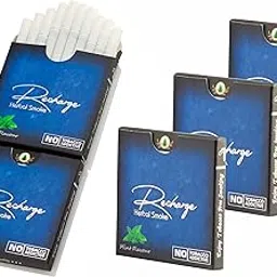 Aarogyam Herbals Cigarette 100% Tobacco & Nicotine Free Smoke, for Relieve Stress & Mood Enhance of Smokers - (10 Sticks in Each Packet) (RECHARGE - MINT FLAVOUR, 5 Packets)-image-14