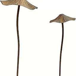 ATORSE 2 Pieces Mushroom Garden Statue Stake Metal Ornament for Backyard Lawn Fence-image-95