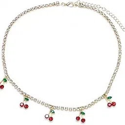 ftk Red Cherry Pendant Necklace | Diamond Jewelry for Women & Girls-picture-41