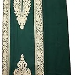 bkrkj Women's Woollen Pashmina Spun Fabric Unstitched Dress Material Kashmiri Embroidery Work Patiyala Salwar Suit with Stole warm acrowool cashmilon cotswool for winter-Dark Green-picture-12