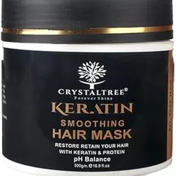 Crystal Tree Keratin Hair Mask | Deep Conditioning & Repair | Intense Hydration for Dry, Damaged, Frizzy Hair | Professional Smoothing Treatment | Restores Shine & Softness | Sulfate & Paraben Free | pH Balanced Hair Care 500 gram-image-2