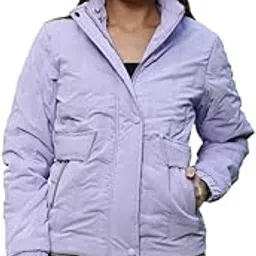 campus sutra Women's Jacket For Casual Wear | High Neck | Long Cuffed Sleeves | Zipper Closure | Jacket Crafted With Comfort Fit For Everyday Wear-picture-35