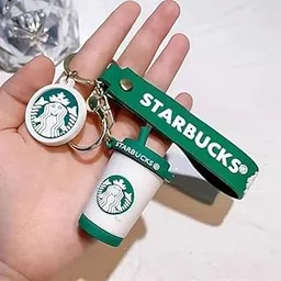 mohini dreams Cute Green Cup Silicone 3D Key Chain with Strap Charm & Metal Hook, Merchandise Attractive Key Rings Gift for Kids Girls Boys Men & Women-picture-11