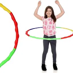 Confidence Hula Hoop Exercise Ring for Fitness, Interlocking Hoola Hoop Set, Adjustable Size, Hoop for Kids Boys and Girls Multicolor Pack of 1-picture-16