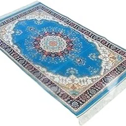 MYADDICTION Portable Muslim Prayer Rug Carpet Polyester Fast Drying Lightweight 65x120cm Blue-picture-14