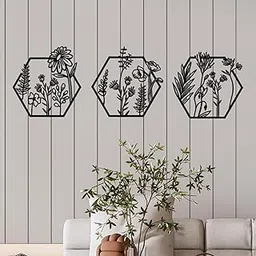 TRENDYNEST® 3X Metal Flower Wall Decor Wall Sculpture for Kitchen Bedroom Indoor/Outdoor | Home & Garden | Home D?©Cor | Figurines-picture-11
