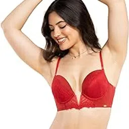 enamor Extreme Plunge V-Pin Women's Glam Fashion Bridal Push-up Bra - Lightweight Cushioned Cups, Padded, Wired, Medium Coverage - F141-picture-25