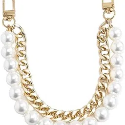 atorse Pearl Bead Rope Bag Strap Handle Shoulder Belt For Handbag Diy Replacement Gold-picture-30