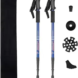 2PCS Trekking Poles, Collapsible Lightweight Shock-Absorbent Hiking Walking Sticks Adjustable Aluminum Hiking Poles for Women Men Kids, 2 Pack(Multicolor)-image-31