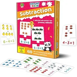 Bright Brain Subtraction Puzzle for Kids – 60 Self-Correcting Pieces | Math Learning Game for Preschoolers | Educational Toy for Early Math Skills | Ages 4+ by Majestic Book Club-picture-13