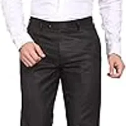 maleno Men's Diamond Textured Regular Fit Trouser | Soft and Breathable Fabric | Trousers for Office, Party-picture-14
