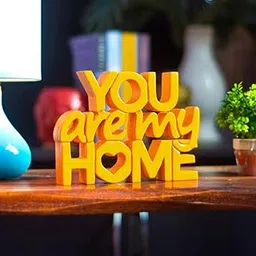 Nukkad Tales You are My Home – Orange, Aesthetic table decor for home or office, desk or Shelf. Quirky room decoration showpiece, ideal for birthday gift and inspiring wall decor (20.3 x 11.4 x 5 cm)-picture-32