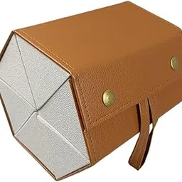 Travel Sunglasses Organizer Five Slots Portable Multi Compartments Glasses Case Khaki-image-4