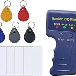 Handheld RFID Writer 125KHz Proximity ID and AWID andHID Duplicator +5 White Cards + 5 Writable Key Fobs-picture-47