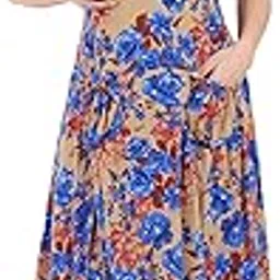 mamma's maternity Women's Knee Length Printed Maternity | Feeding | Nursing Dress | Maternity Comfort Dress Kurti-picture-13