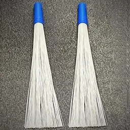 Broom 20 inch Floor Cleaning and Bathroom Floor Cleaning Wet/Dry. Plastic Broom/This Stick Broom/Jadu for Home and Bathroom (Plastic Kharata) Plastic Broom Stick 60 Above (Set of 2)-picture-41