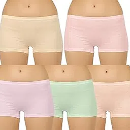 vaishma Multicolor Regular Cotton Normal Plain Boyshorts for Women (Pack of 5)-picture-24