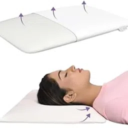 Aariya Enterprise Ultra Soft King Size Slim Pillow, White Cotton Polyester, Medium-Soft, 2 Side Curved Design for Sleeping,24x17x2 Size-picture-24