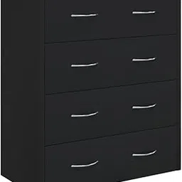 Sideboard with 4 Drawers 60x30.5x71 cm Black-picture-27